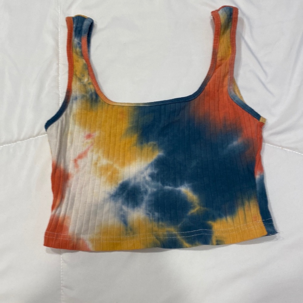 shein rainbow ribbed tank top